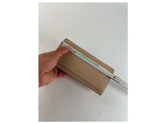 Céline Vintage Celine Paris Leather wallet beige - view 9