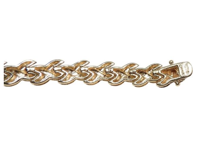 Autre Marque Bracciale Tennis con Diamanti Placcato Oro D'oro - vista 5