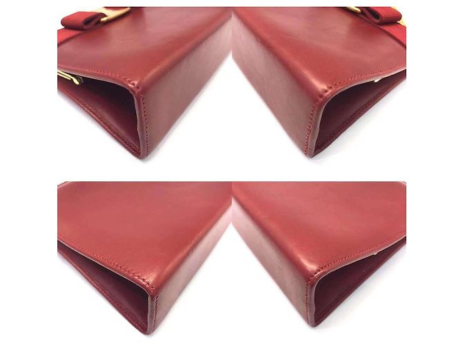 Mini borsa a spalla Vara Ribbon di Salvatore Ferragamo Rosso - vista 3