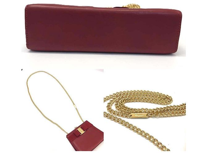 Mini borsa a spalla Vara Ribbon di Salvatore Ferragamo Rosso - vista 4