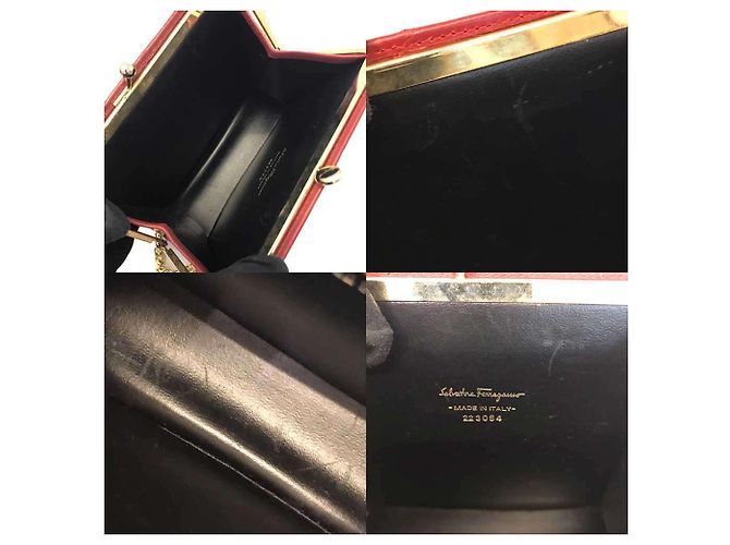 Mini borsa a spalla Vara Ribbon di Salvatore Ferragamo Rosso - vista 6
