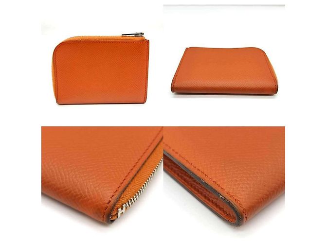 Monedero de Epsom naranja Hermès Remix ID - vista 2