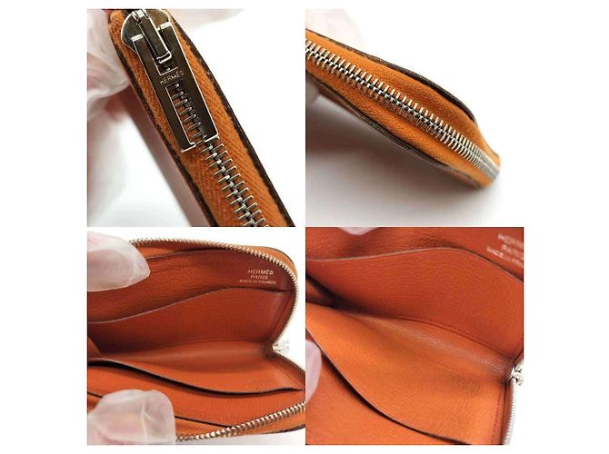 Monedero de Epsom naranja Hermès Remix ID - vista 3