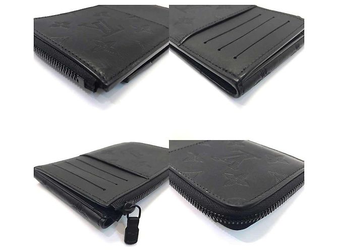 Louis Vuitton Monogram Shadow Bi-Fold Wallet Black - view 3