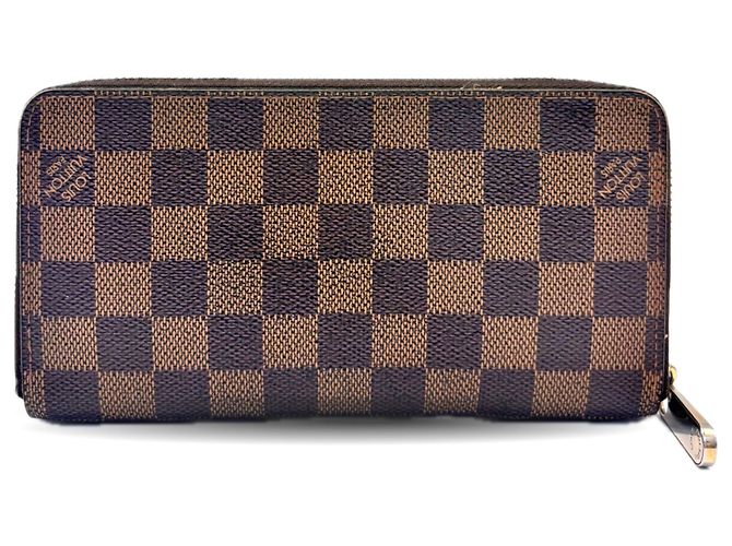 Portafoglio Zippy Damier Ebene Louis Vuitton Marrone - vista 2