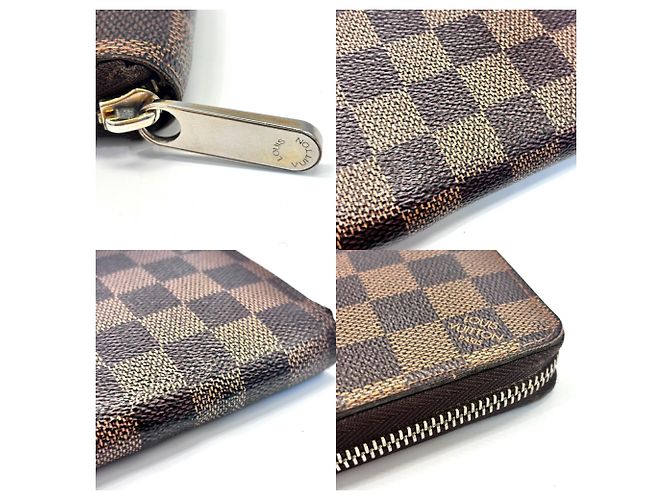Portafoglio Zippy Damier Ebene Louis Vuitton Marrone - vista 4