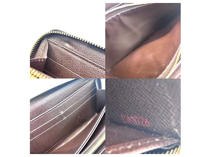 Portafoglio Zippy Damier Ebene Louis Vuitton Marrone - vista 6
