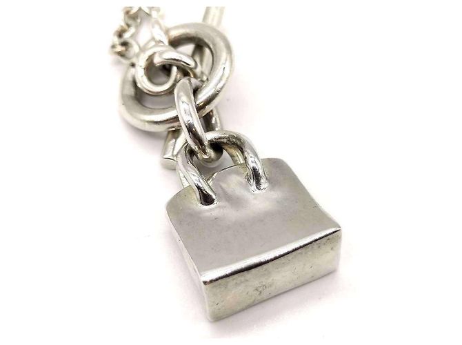 Halskette Silber Anhänger Birkin Motiv Amulett Hermès - Ansicht 3