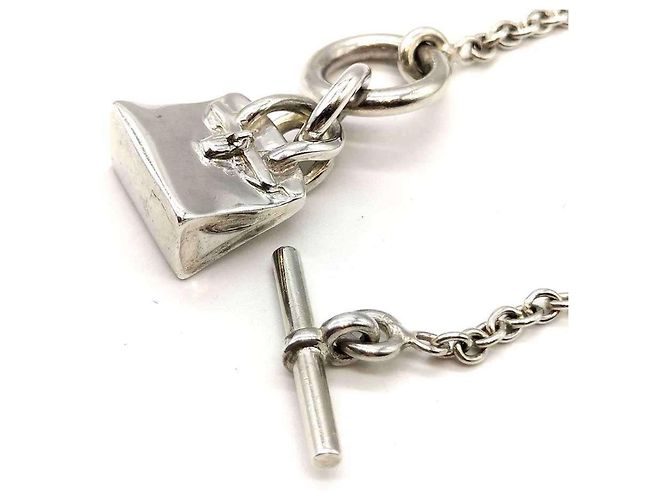 Halskette Silber Anhänger Birkin Motiv Amulett Hermès - Ansicht 6