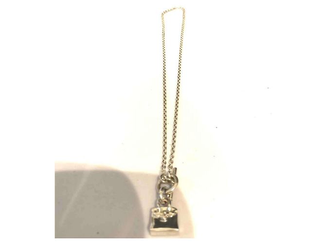 Halskette Silber Anhänger Birkin Motiv Amulett Hermès - Ansicht 8