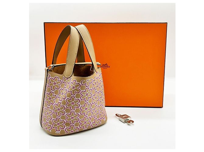 Bolso Picotin Lock Micro Lucky Daisy de Hermès - vista 2