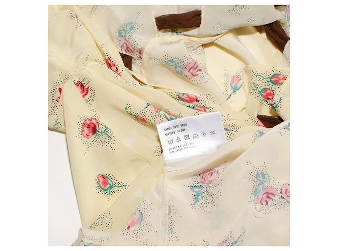 Blusa di Seta Gialla Miu Miu Multicolore Giallo - vista 6