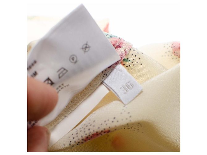 Blusa di Seta Gialla Miu Miu Multicolore Giallo - vista 7