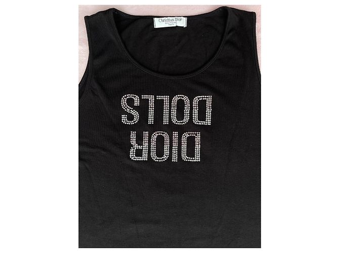 Top con logo bling abbellito con strass Christian Dior Boutique Nero - vista 2