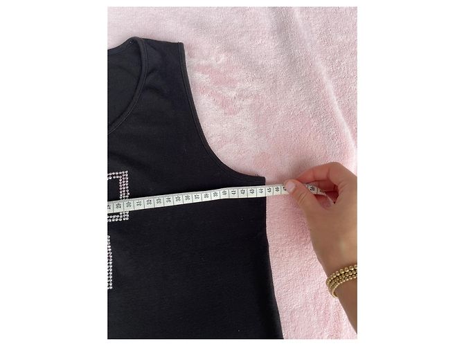 Top con logo bling abbellito con strass Christian Dior Boutique Nero - vista 4