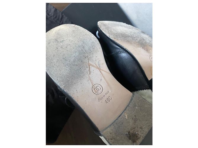 Chanel Stringate Nero Bianco - vista 8