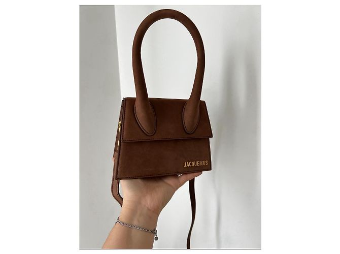 Borsa a mano Jacquemus Chiquito in pelle marrone - vista 4