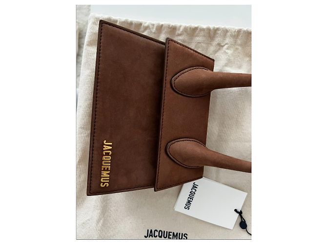 Borsa a mano Jacquemus Chiquito in pelle marrone - vista 6