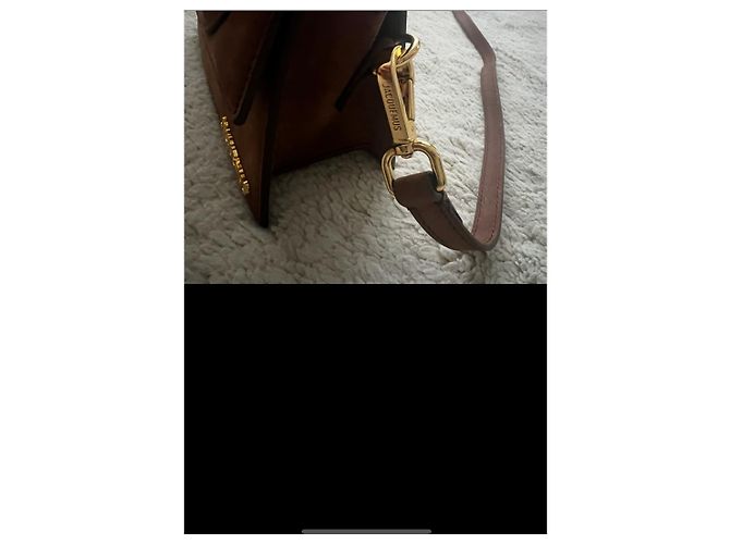 Borsa a mano Jacquemus Chiquito in pelle marrone - vista 7