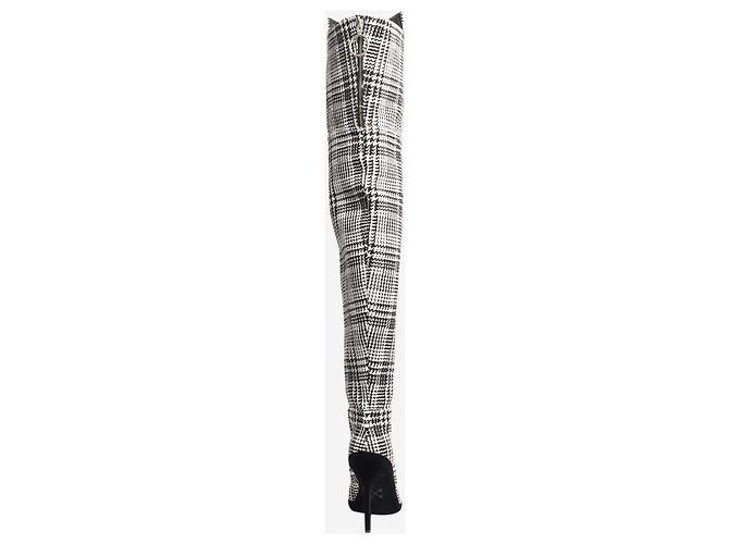 Off White Botas altas de tartán negro - talla EU 39 (UK 6) - vista 3