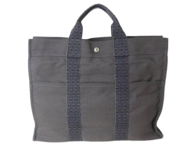 Hermès Tote MM Grau Air Line Braun - Ansicht 3