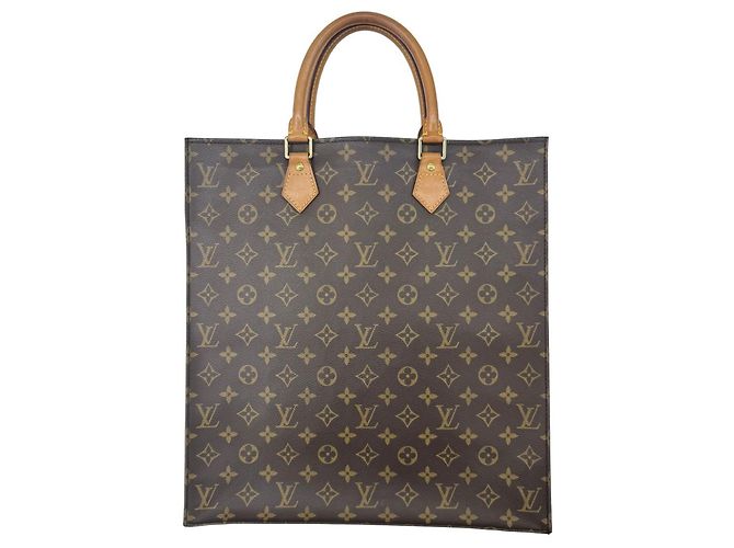 Borsa Tote Sac Plat Monogram Louis Vuitton Marrone - vista 2