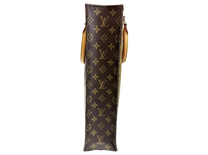 Borsa Tote Sac Plat Monogram Louis Vuitton Marrone - vista 3