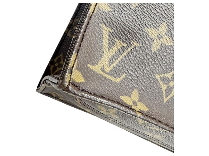 Borsa Tote Sac Plat Monogram Louis Vuitton Marrone - vista 6