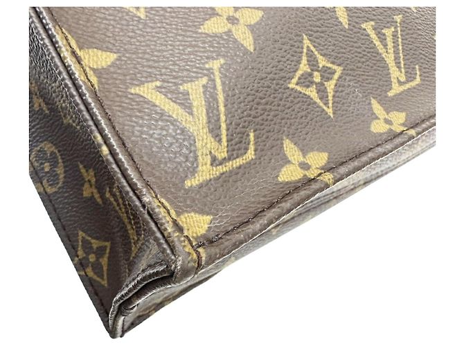 Borsa Tote Sac Plat Monogram Louis Vuitton Marrone - vista 8