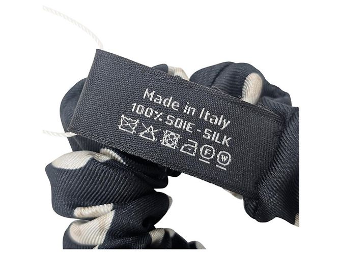 Scrunchie de seda negra Chanel Negro - vista 7