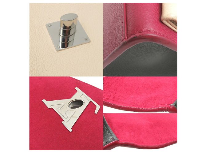 Borsa a Spalla My Lock Me BB di Louis Vuitton Crudo Bordò - vista 10