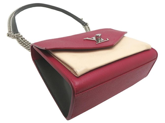 Borsa a Spalla My Lock Me BB di Louis Vuitton Crudo Bordò - vista 3
