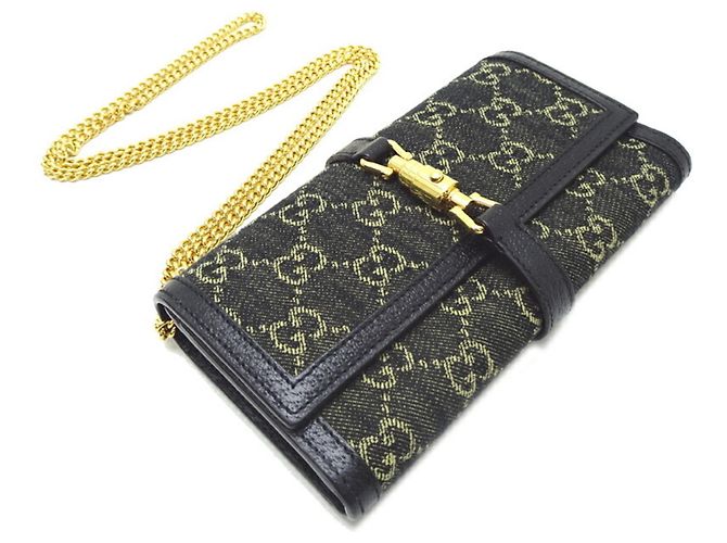 Gucci Jackie 1961 Portafoglio con Catena Nero - vista 3