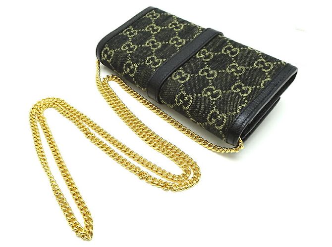 Gucci Jackie 1961 Portafoglio con Catena Nero - vista 4