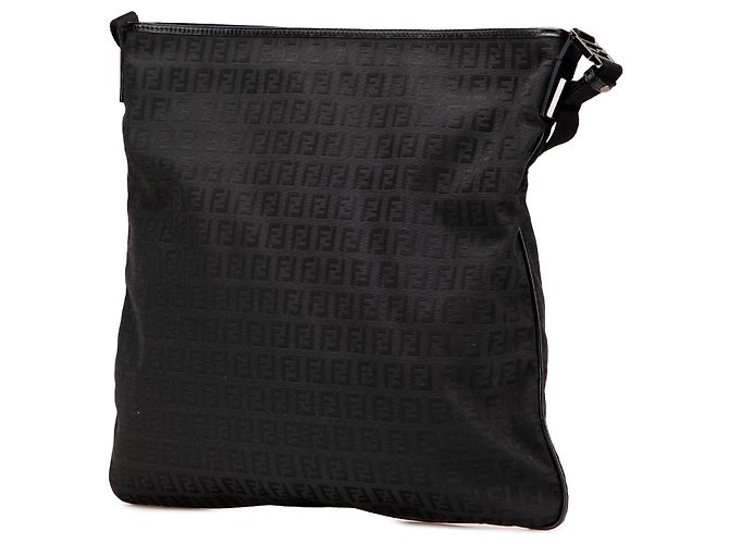 Borsa a tracolla in tela Zucchino nera Fendi Nero - vista 2