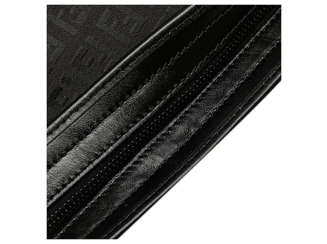 Borsa a tracolla in tela Zucchino nera Fendi Nero - vista 9