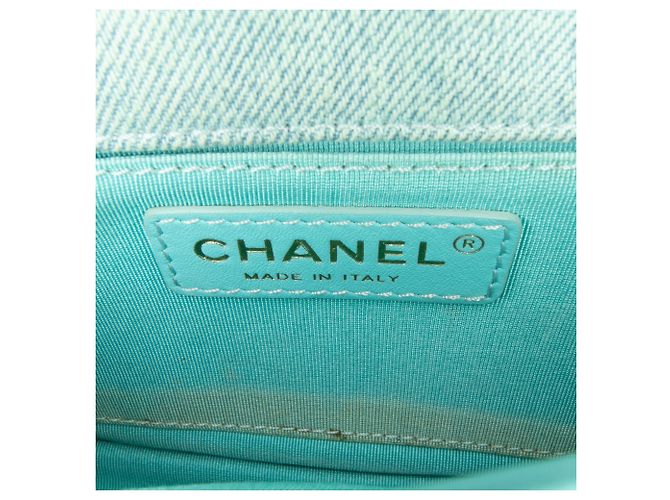 Chanel Mini CC Blu in Denim Trapuntato Borsa a Spalla - vista 5