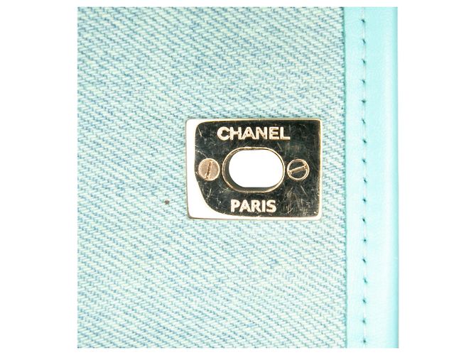 Chanel Mini CC Blu in Denim Trapuntato Borsa a Spalla - vista 8