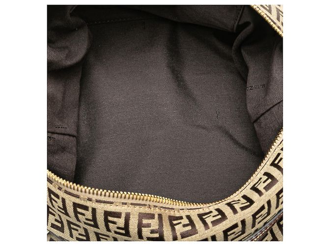 Fendi Beiger Zucchino Canvas Umhängetasche - Ansicht 4