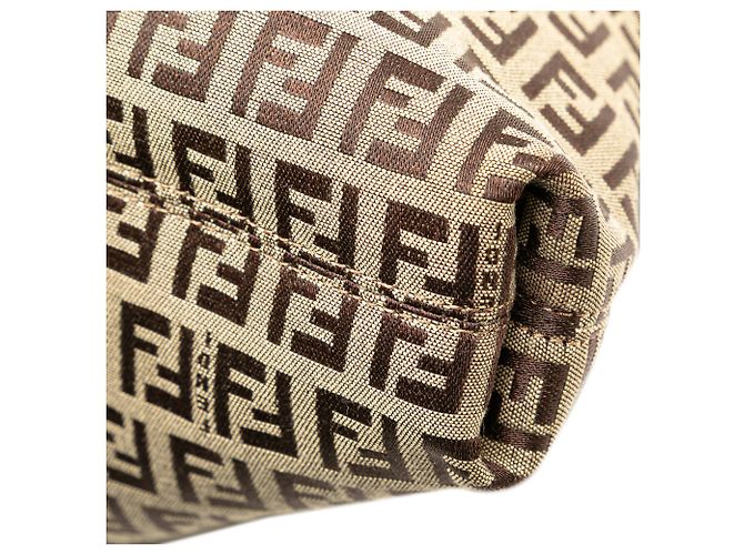 Fendi Beiger Zucchino Canvas Umhängetasche - Ansicht 8
