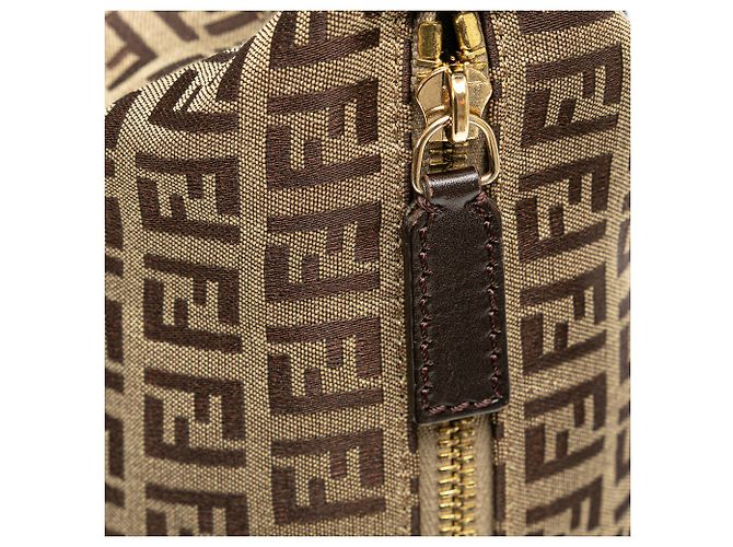Fendi Beiger Zucchino Canvas Umhängetasche - Ansicht 9