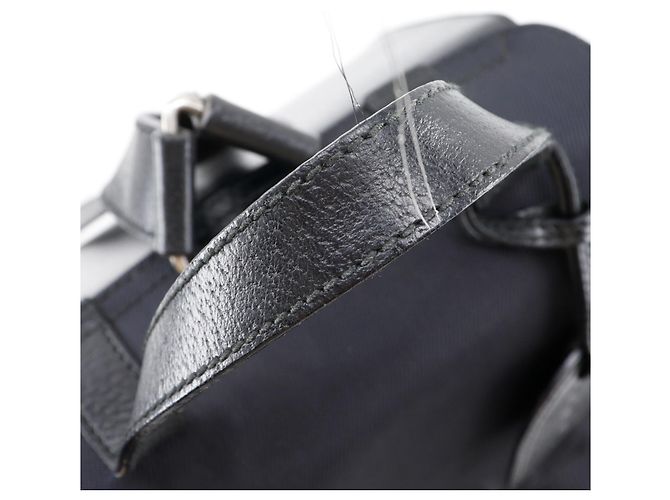 Zaino in nylon nero e pelle Gucci - vista 6