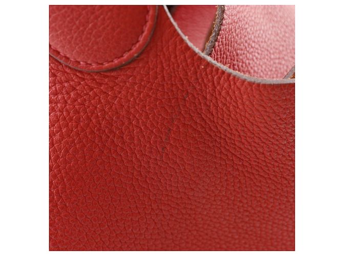 Borsa Tote Picotin TGM di Hermès Rosso - vista 13