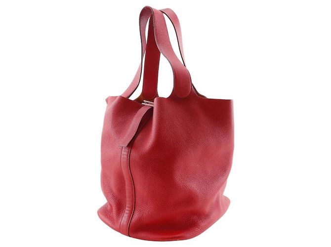 Borsa Tote Picotin TGM di Hermès Rosso - vista 2
