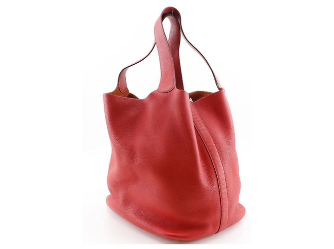 Borsa Tote Picotin TGM di Hermès Rosso - vista 3