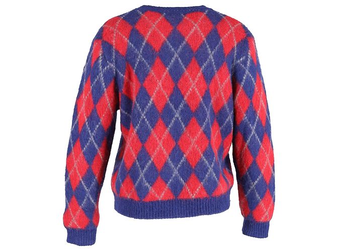 Sandro Jona Argyle Sweater in Multicolor Acrylic Multiple colors - view 3