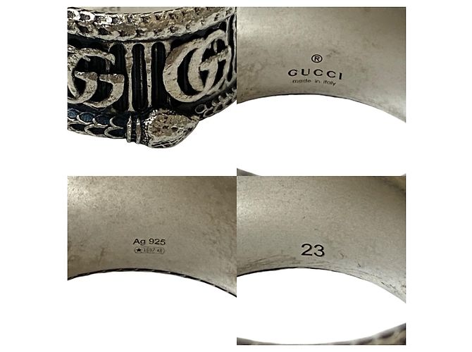 GUCCI Double G Snake Ring Silvery - view 3