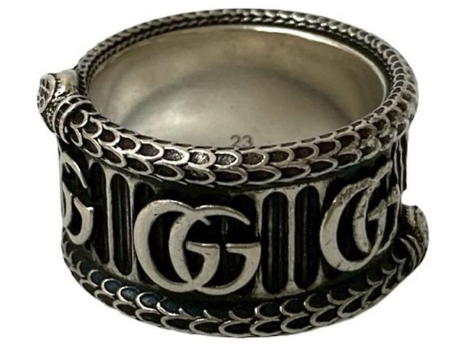 GUCCI Double G Snake Ring Silvery - view 5