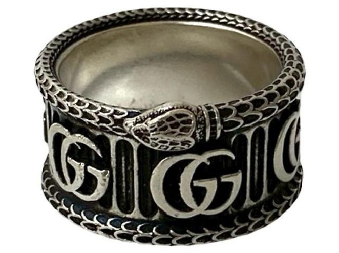 GUCCI Double G Snake Ring Silvery - view 6
