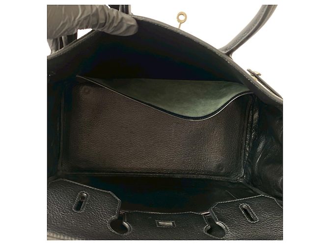 Borsa Hermès Birkin 35 in pelle Togo Nero - vista 9